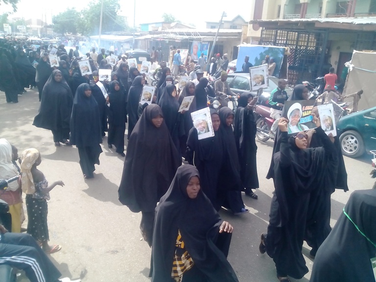 free zakzaky protest by females in Katsina